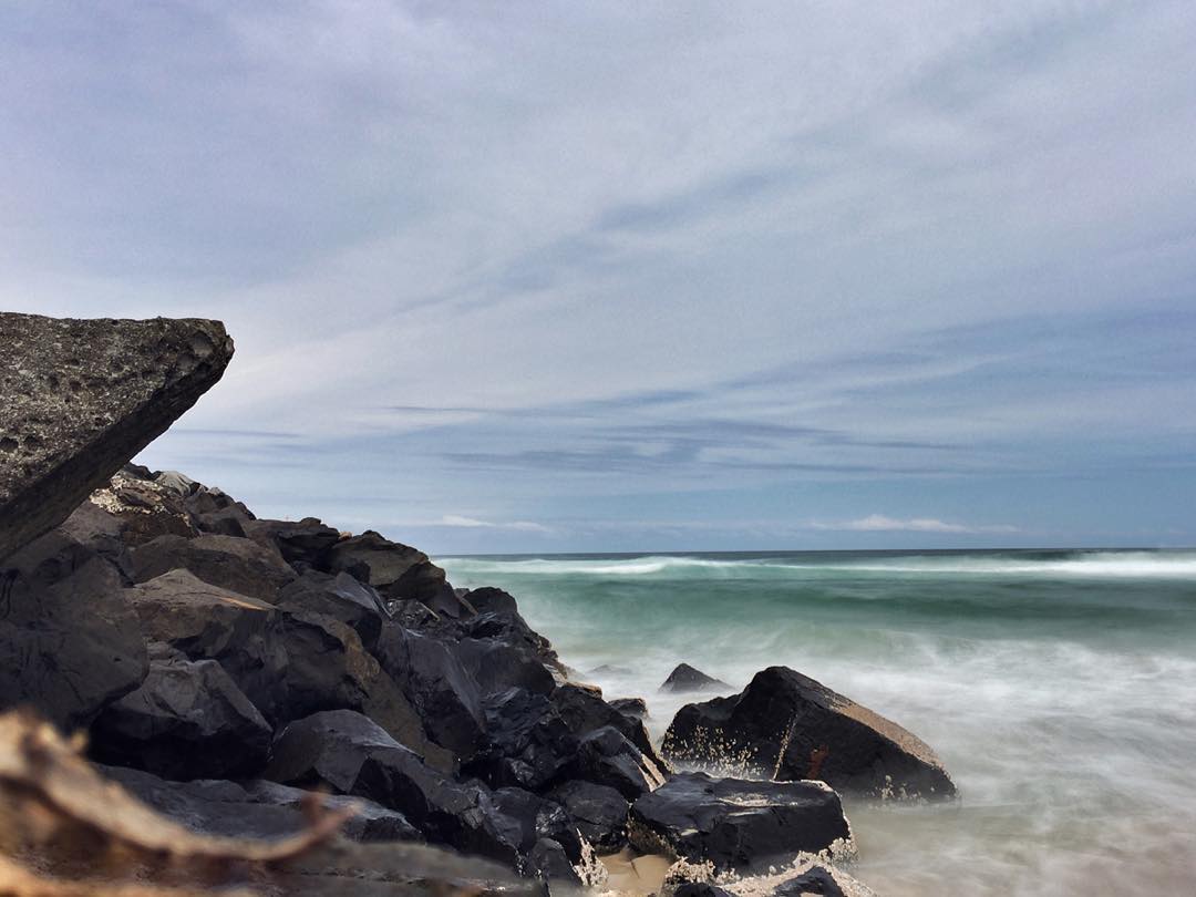 South wall breakwater at south Ballina NSW beach