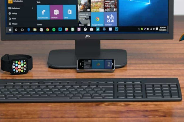 Computer system on desk - ready for health check