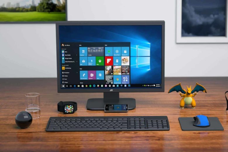 Computer system on desk - ready for health check
