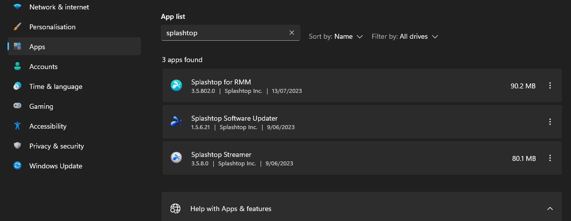 Windows Splashtop components